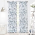 thumbnail image 1 of Achim Misty Indoor Polyester Light Filtering Floral Curtain Panel, Teal, 52-in W x 63-in L, 1 of 6