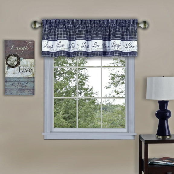 Achim Modern Checkerboard Rod Pocket Energy Efficient Valances, 58.00" x 14.00"