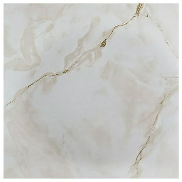 Achim Nexus 12"x12" 1.2mm Peel & Stick Vinyl Floor Tiles, 20 Count, 20 Square Feet, Light Grey/Greige with Dark Grey Veins