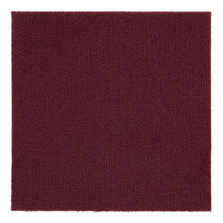 Achim Nexus Self Adhesive Carpet Floor Tile, 12 Count, 12 Square Feet, 12 x 12, Burgundy