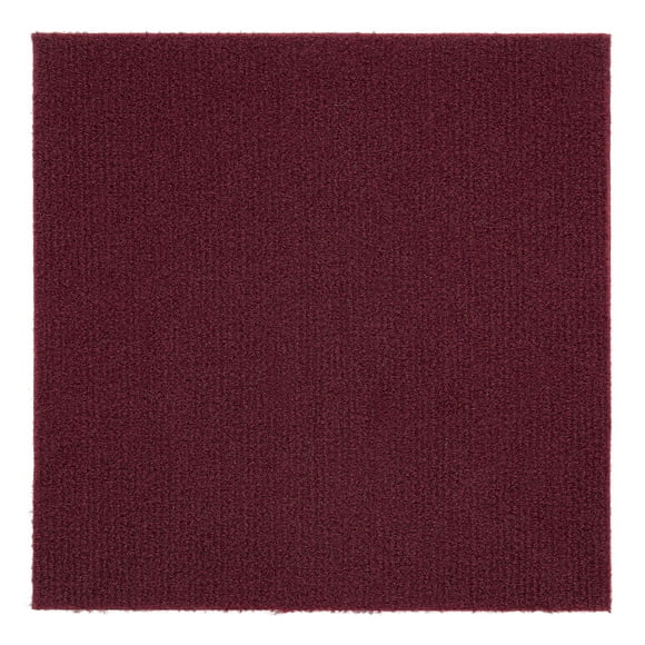 Achim Nexus Self Adhesive Carpet Floor Tile, 12 Count, 12 Square Feet, 12 x 12, Burgundy