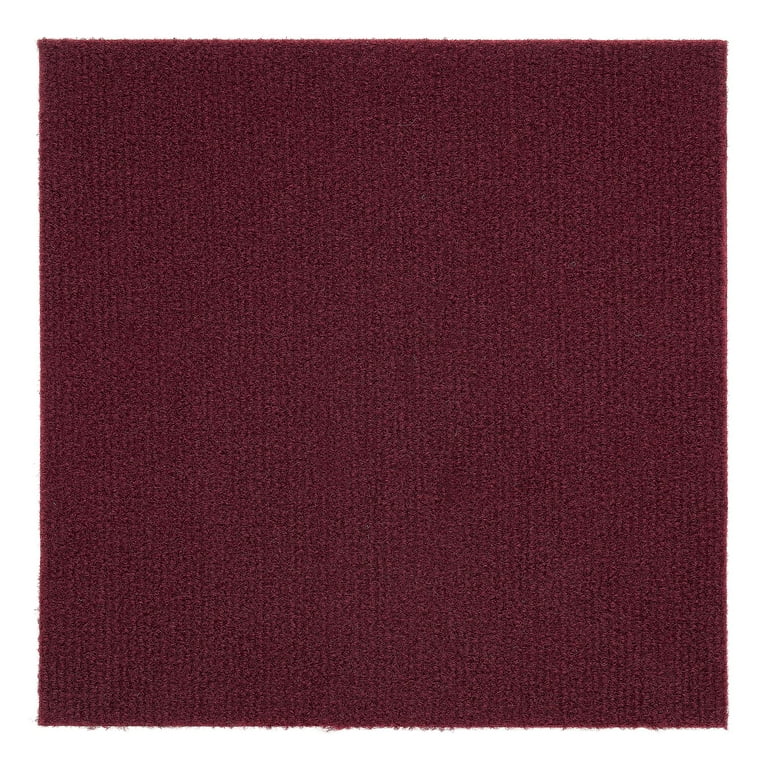 Achim Nexus Self Adhesive Carpet Floor Tile - 12 inches x 12 inches, Burgundy, Pack of 12 Tiles Achim Nexus Self Adhesive Carpet Floor Tile - 12 inches x 12 inches, Burgundy, Pack of 12 Tiles