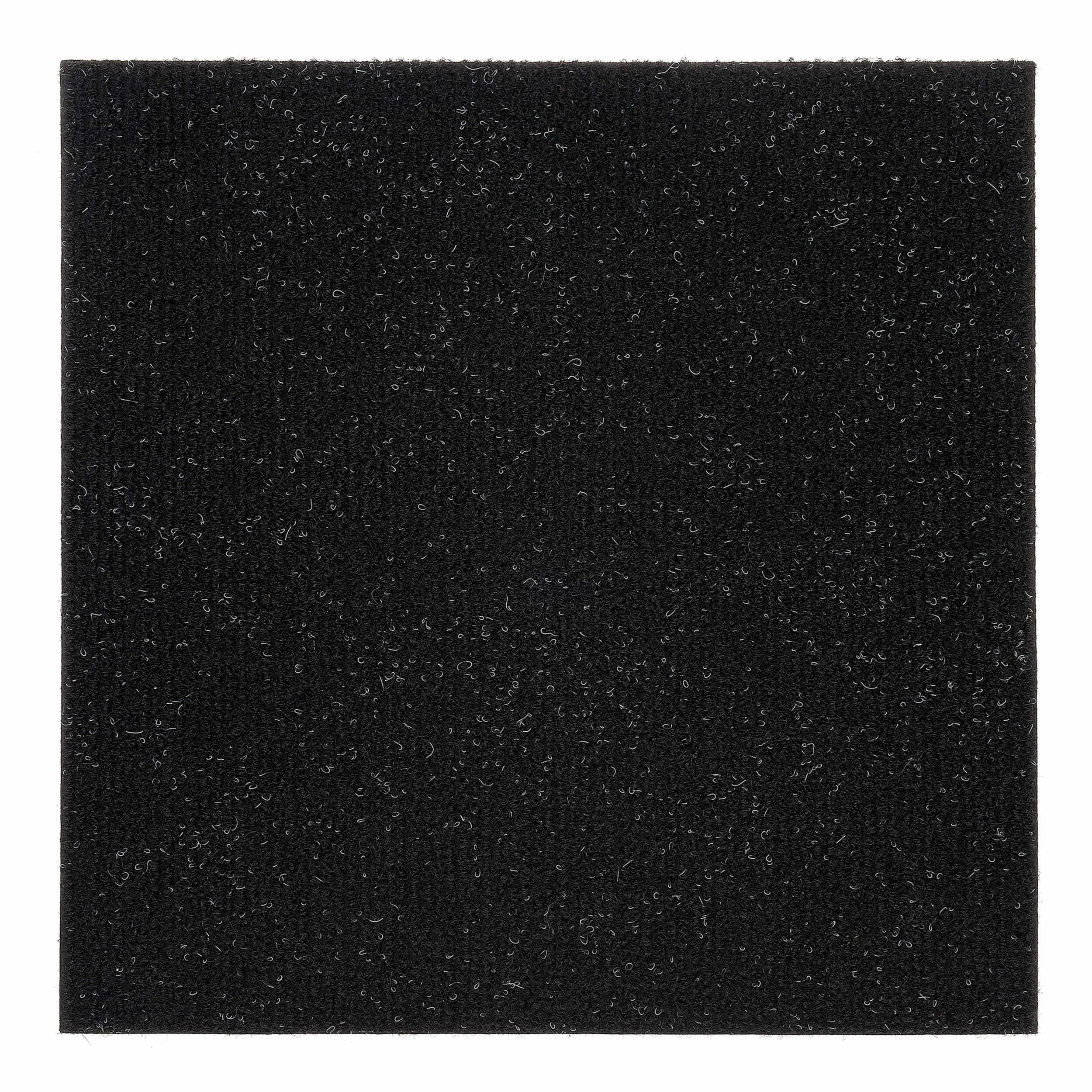 Nexus 19.7'' Black Polyester Self-Adhesive Carpet Tile