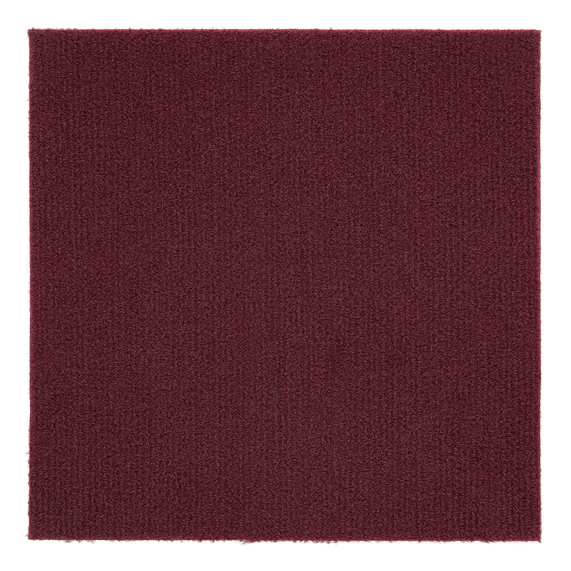 Achim Nexus Self Adhesive Polyester Carpet Tile - 12 Tiles/12 Sq. ft., 12 x 12, Burgundy