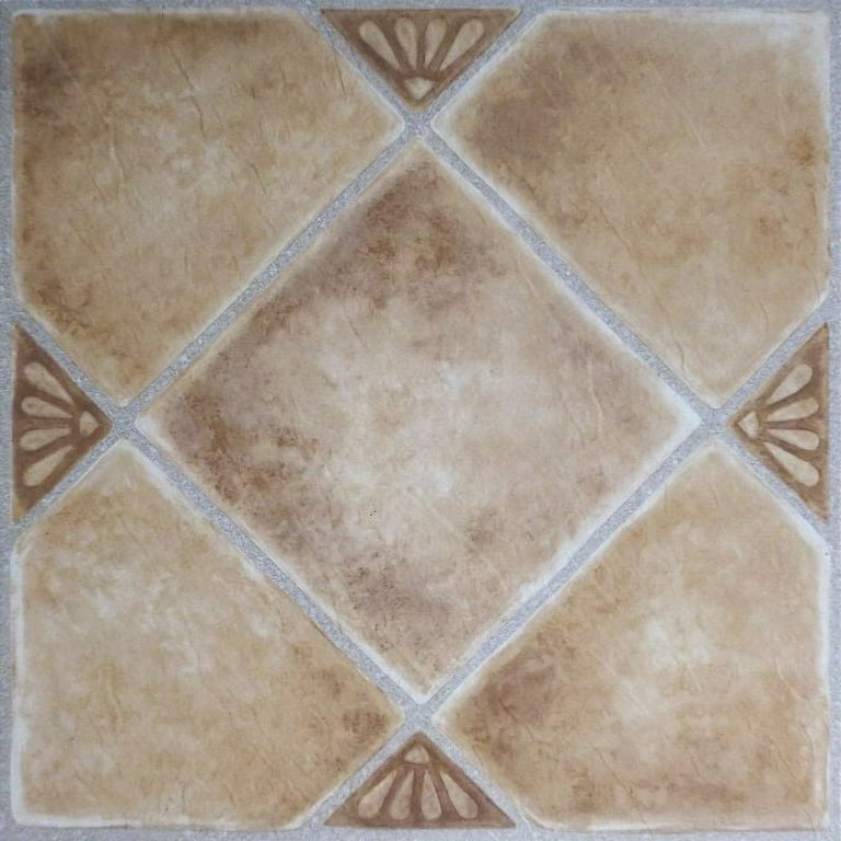 Achim Nexus Beige Clay Diamond with Accents 12-in x 12-in Peel and Stick Vinyl Tile Flooring (20-sq ft) Achim Nexus Beige Clay Diamond with Accents 12-in x 12-in Peel and Stick Vinyl Tile Flooring (20-sq ft)
