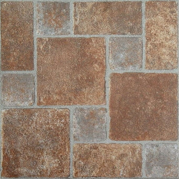 Achim Nexus Self Adhesive Vinyl Floor Tile - 20 Tiles/20 Sq. ft., 12 x 12, Brick Pavers