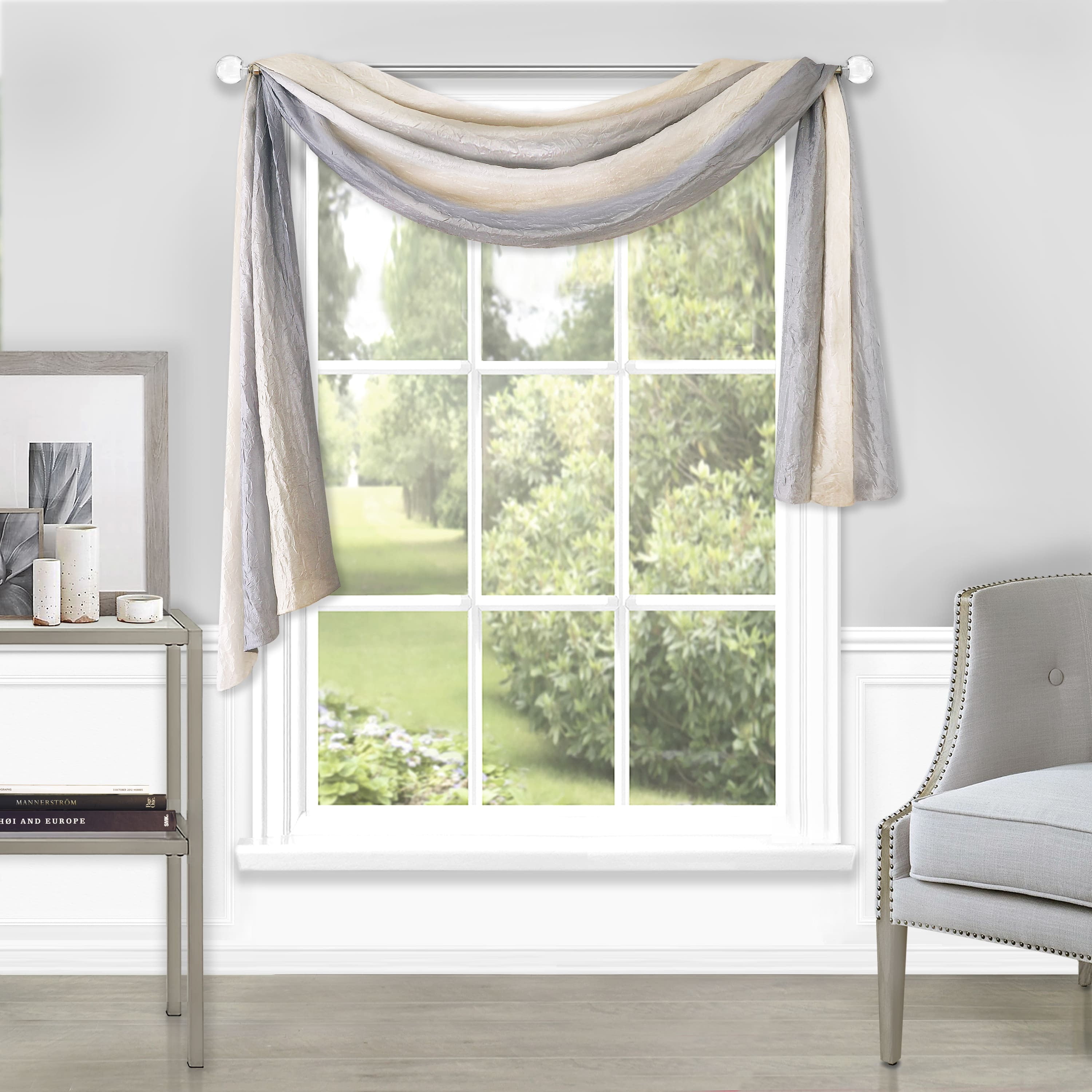Curtain scarf on sale