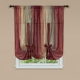thumbnail image 1 of Achim Ombre Light Filtering Tie Up Shade, Burgundy, 50x63, 1 of 5