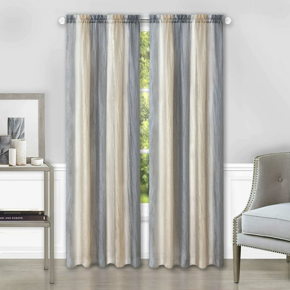 Achim Ombre Rod Pocket Light Filtering Curtain Panel, Grey, 50" x 84"
