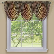 Achim Ombre Waterfall Curtain Valance, Autumn, 46x42
