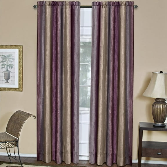 Achim Ombre Window Curtain Panel, 50 in x 63 in, Aubergine