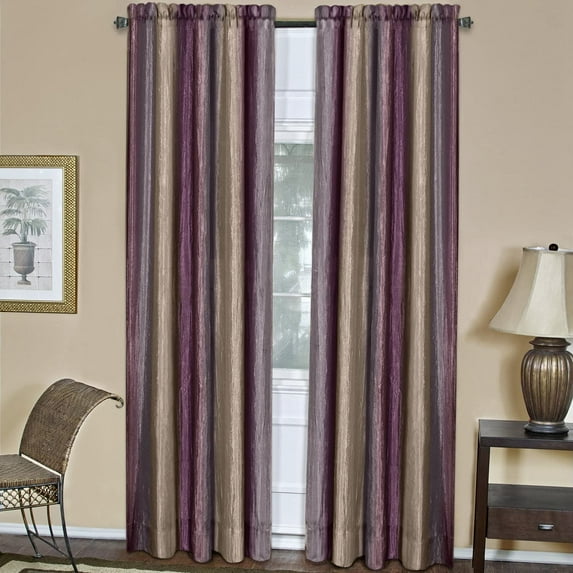 Achim Ombre Window Curtain Panel, 50 in x 63 in, Aubergine