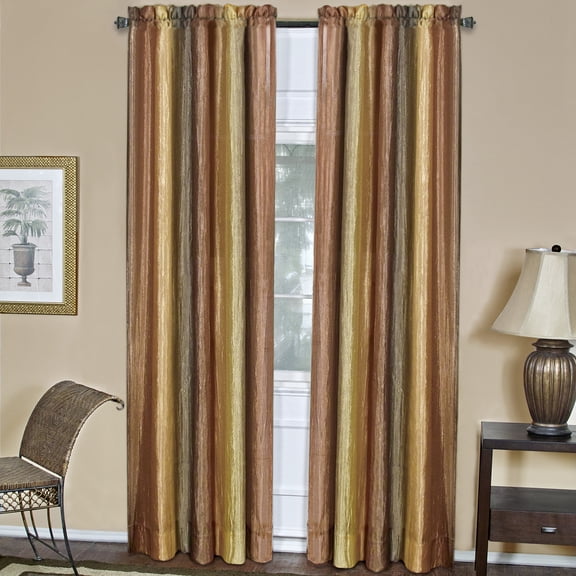 Achim Ombre Window Single Curtain Panel, Autumn, 50x63