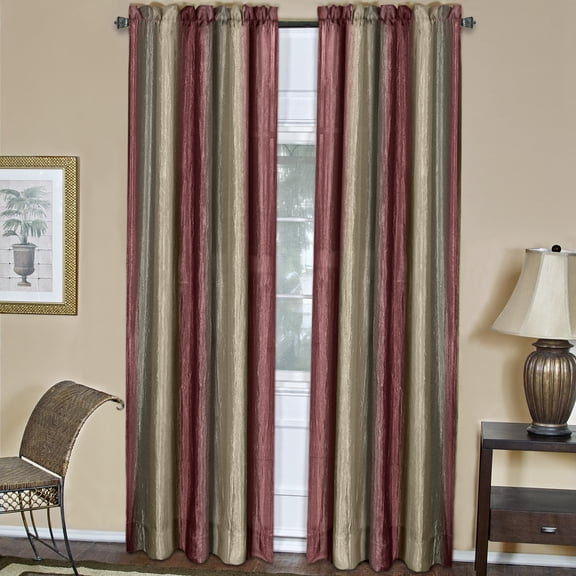 Achim Ombre Window Single Curtain Panel, Burgundy, 50x84