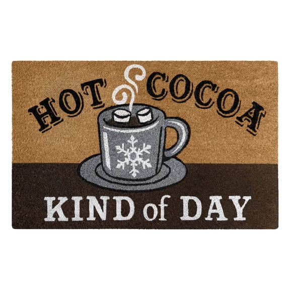 Achim Printed Coir Holiday Doormat 18" x 30" - Hot Cocoa