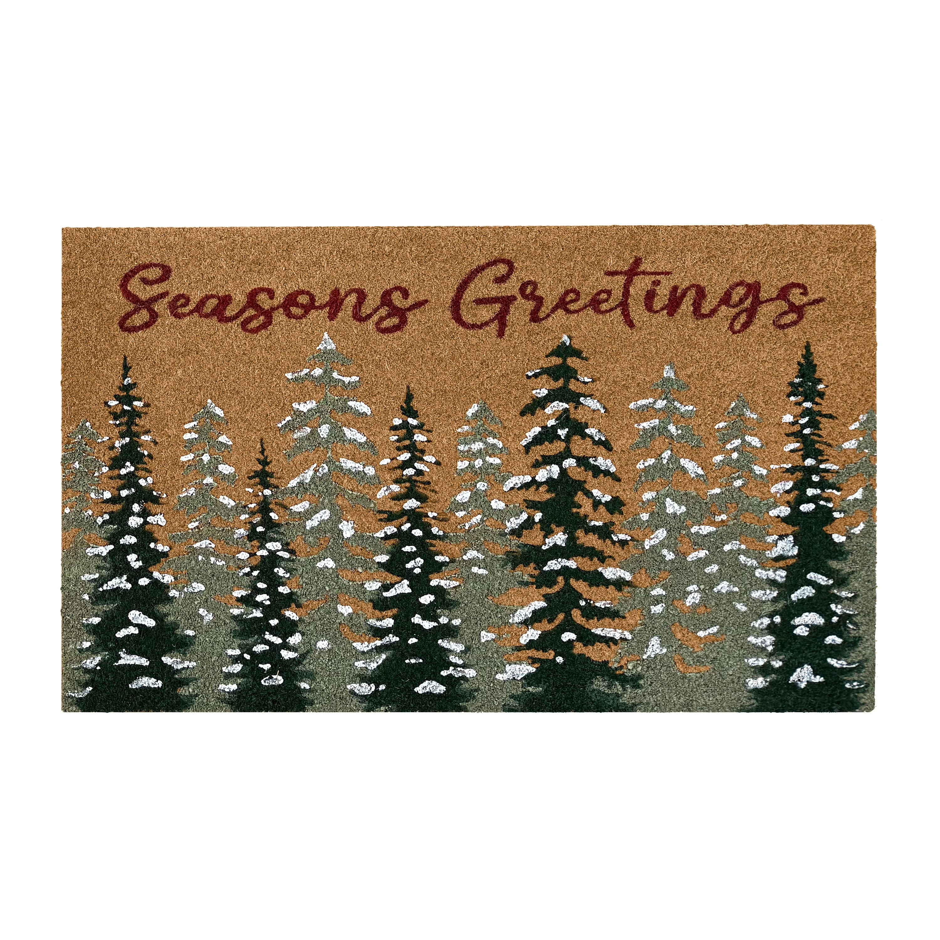 Achim Printed Coir Holiday Doormat 18" x 30" - Seasons Greetings