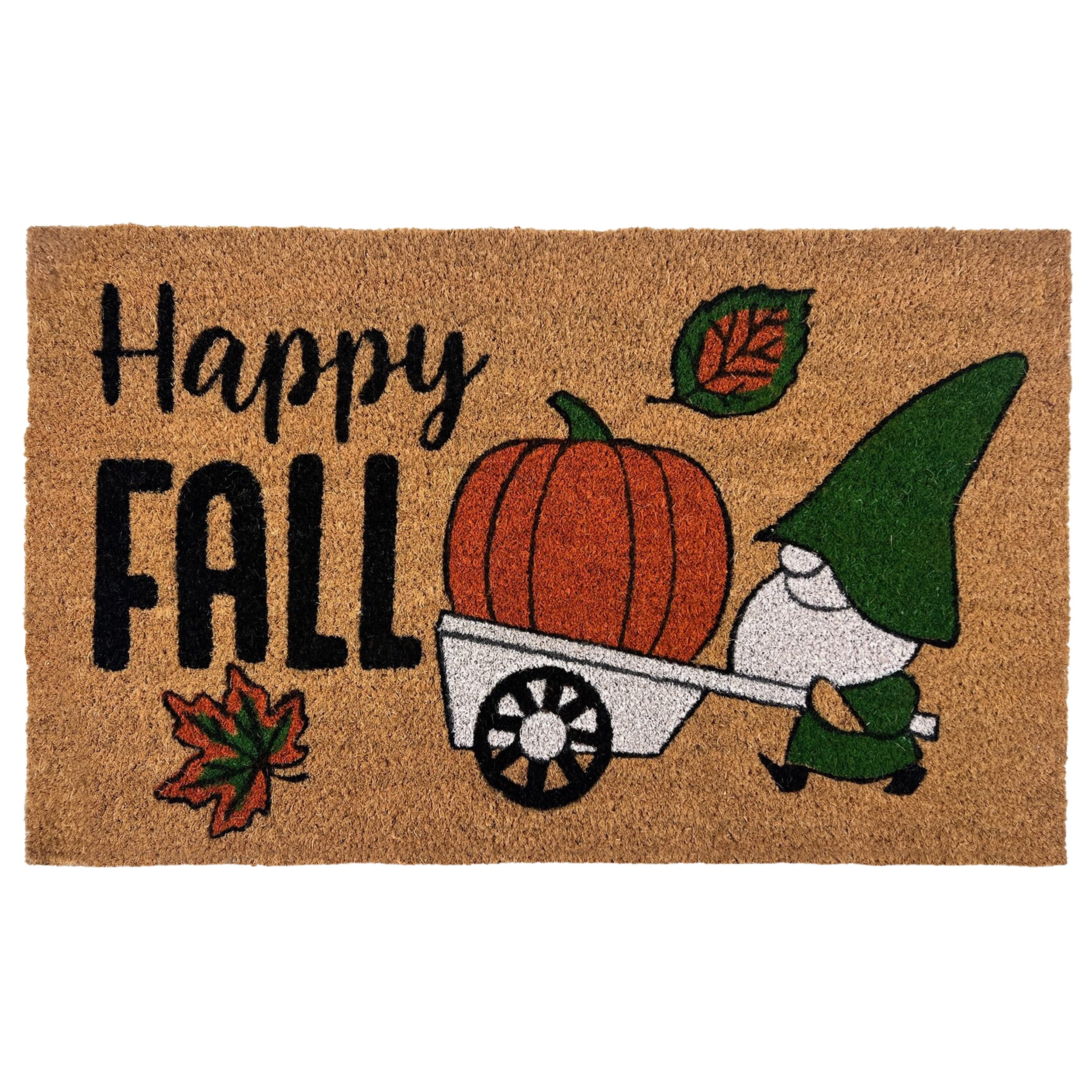 Achim Printed Coir Mat 18" x 30", Happy Fall