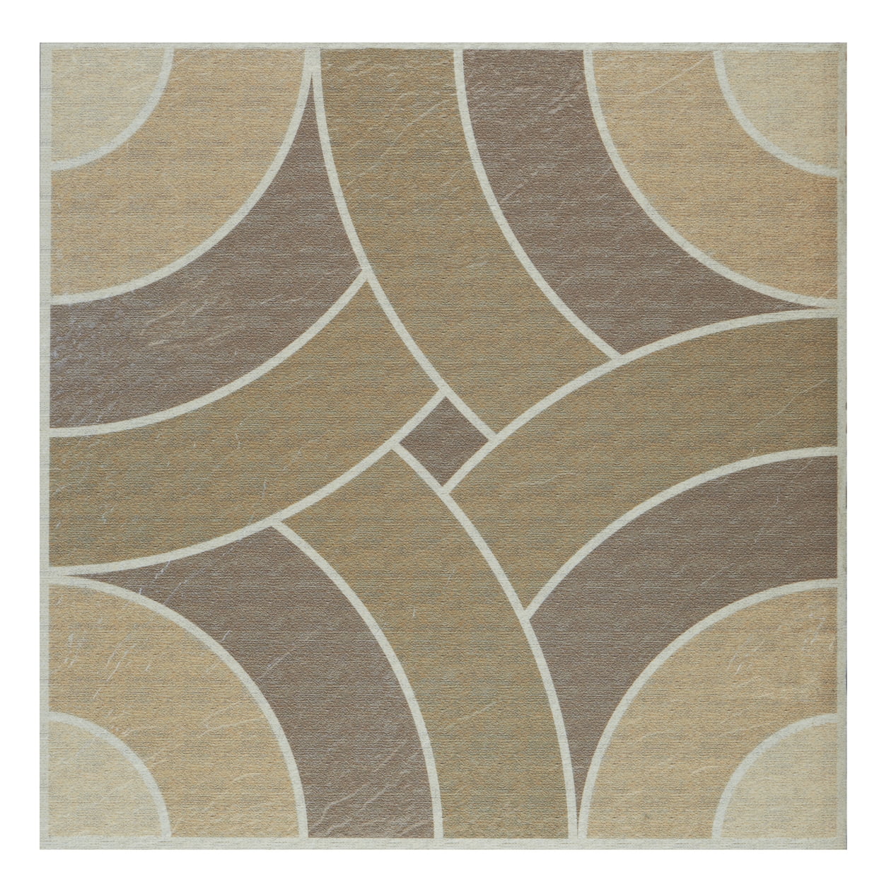 Medium Brown Swirl Pattern 12'' x 12'' Vinyl Peel and Stick Floor Tiles