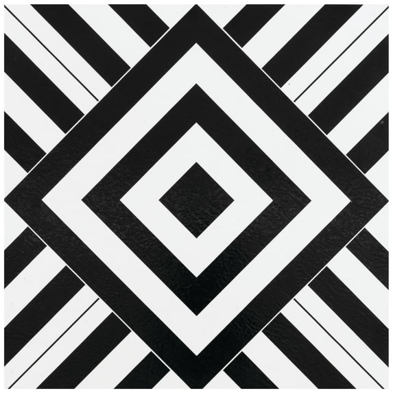 Achim Retro Self Adhesive Vinyl Floor Tile - 20 Tiles/20 Sq. ft., 12 x 12, Geometric