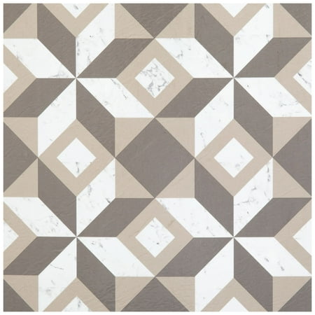 Achim Retro Self Adhesive Vinyl Floor Tile - 20 Tiles/20 Sq. ft., 12 x 12, Prism Marble