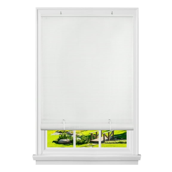 Achim Solstice Cordless Vinyl Light Filtering Window Roll-up Blind, 72" x 48", White
