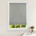 thumbnail image 1 of Achim Solstice Indoor/Outdoor Cordless Grey Vinyl Light Filtering Window Roll-Up Blind, 72" L x 48" W, 1 of 5