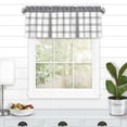 thumbnail image 1 of Achim Tate Plaid Light Filtering Curtain Valance, Grey, 56" x 13", 1 of 5