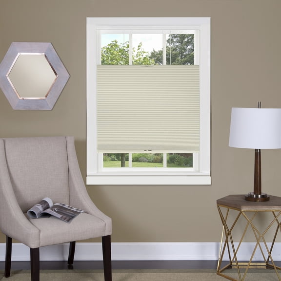 Achim Top Down Bottom Up Indoor Cordless Alabaster Polyester Light Filtering Window Cellular Shade, 64" L x 35" W