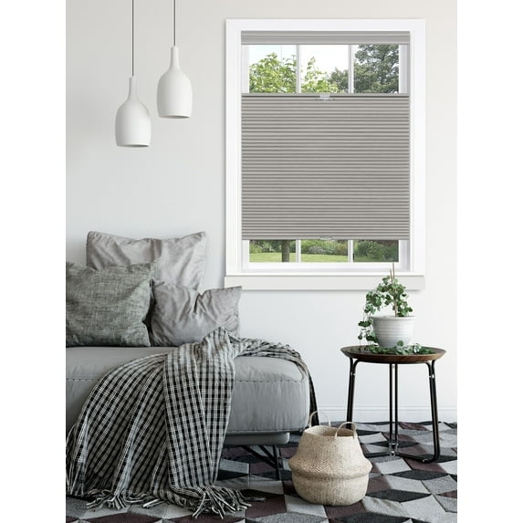 Achim Top Down Bottom Up Indoor Cordless Dove Grey Polyester Light Filtering Window Cellular Shade, 64" L x 29" W