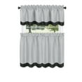 thumbnail image 1 of Achim Westport Window Curtain Tier Pair and Valance Set - 58x36 - Black/White, 1 of 5