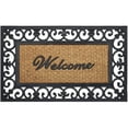 thumbnail image 1 of Achim Wrought Iron Rubber Doormat Fleur De Lis, 18" x 30", 1 of 4