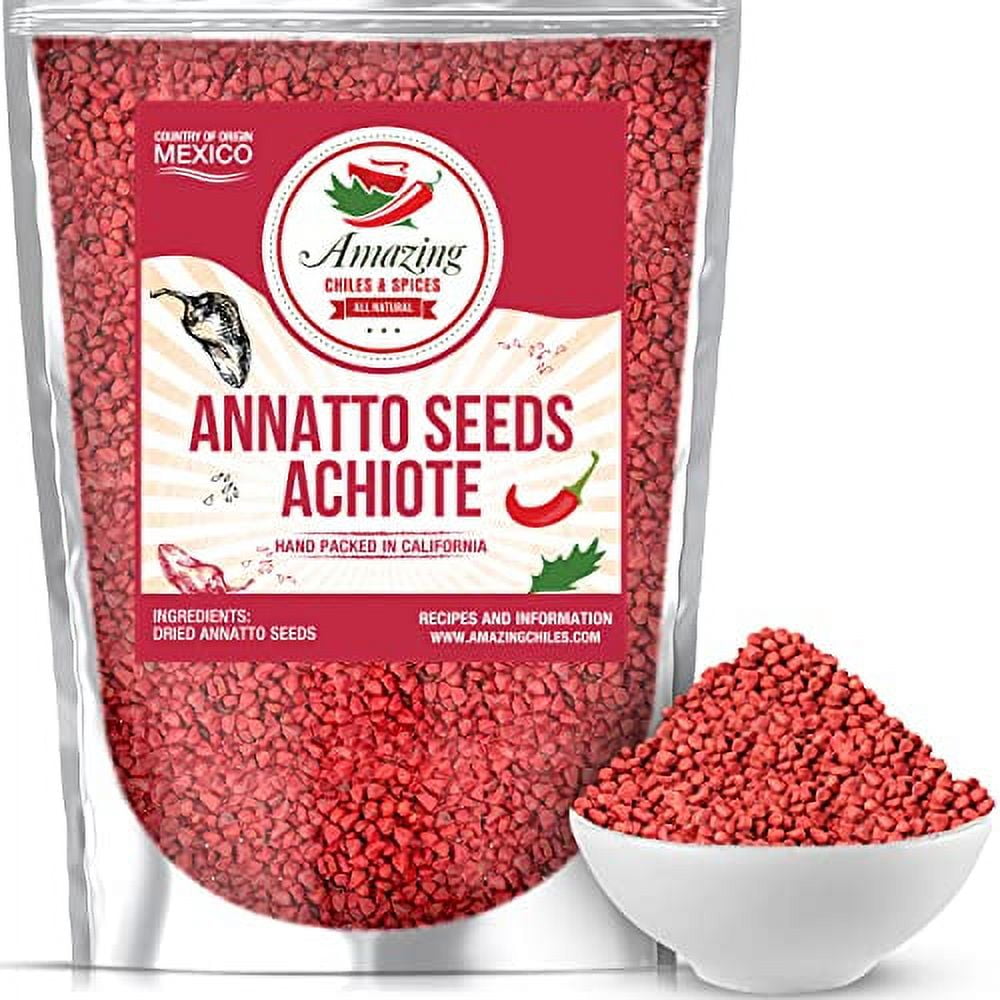 Achiote Seeds â€“ Whole Annatto 4oz. Premium All Natural, Add Color and