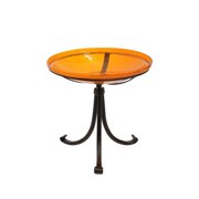 Achla 14 Mandarin Crackle Glass Birdbath With Tripod Stand