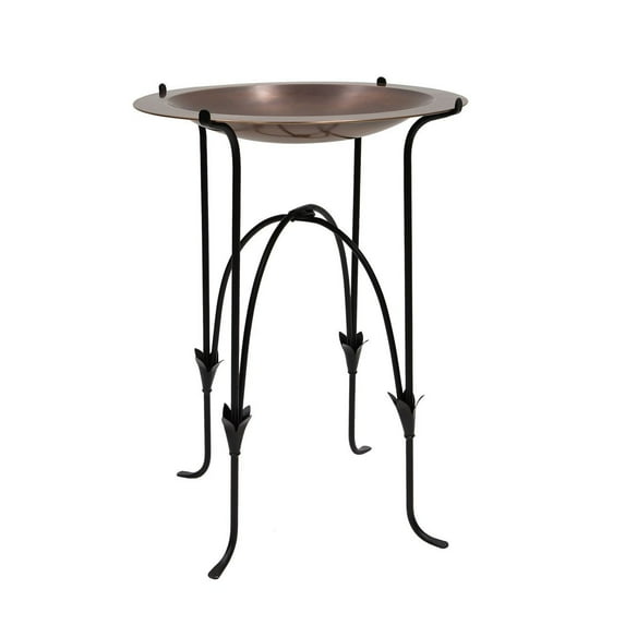 Achla 24" Classic Copper Birdbath With Phoebe Stand