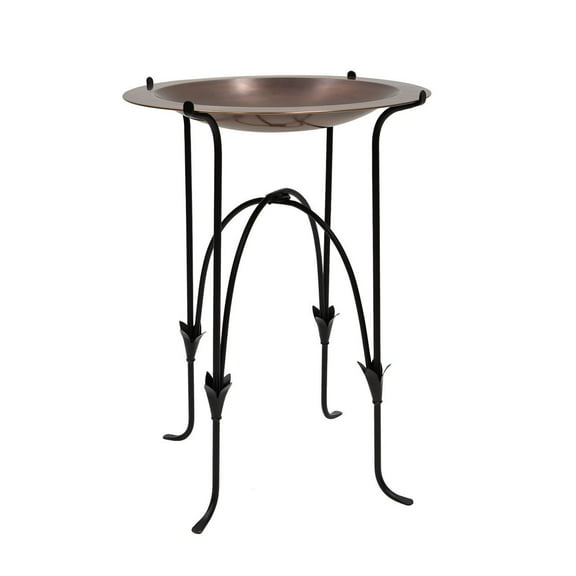 Achla 24" Classic Copper Birdbath With Phoebe Stand