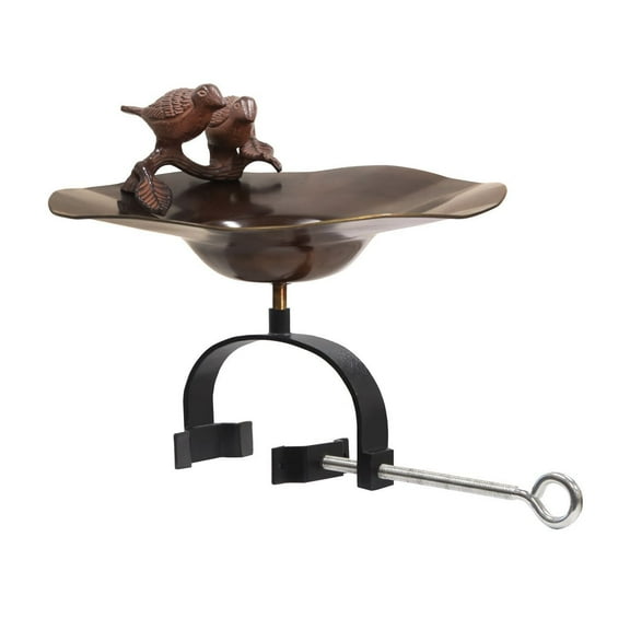 Achla Antique Birds Birdbath With Over Railing Bracket