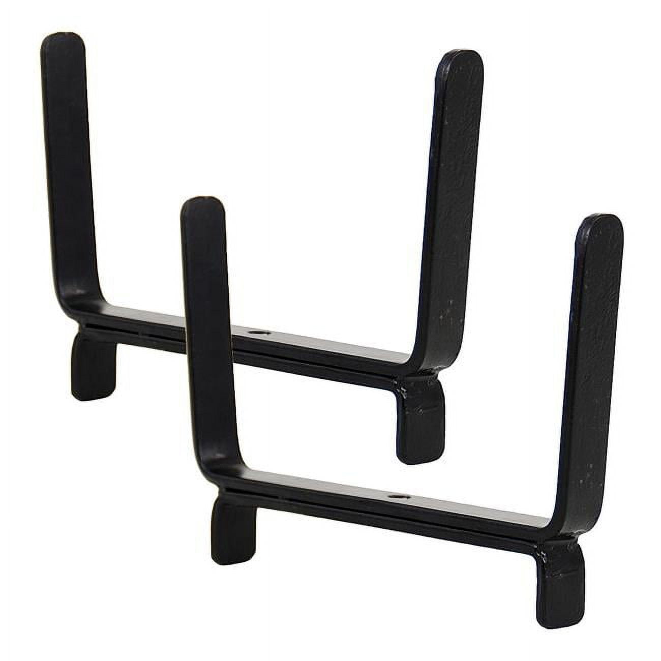 Black Metal 8-inch Flower Box Bracket for 2x6 Railings