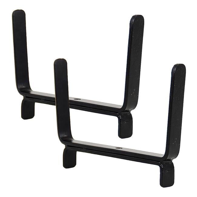 6" Black Steel Flower Box Brackets with Hardware