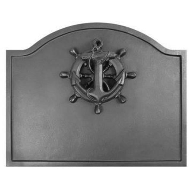 Large Black Cast Iron Nautical Anchor Fireback
