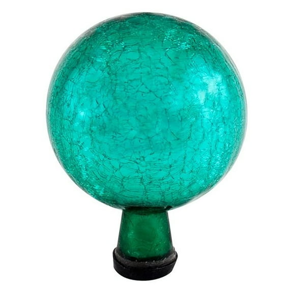 Achla Design Crackled Glass Garden Gazing Globe, 6 Inch, Emerald Green