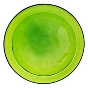 Achla Designs 12 In Crackle Glass Bowl and Birdbath Yard Decoration, Green
