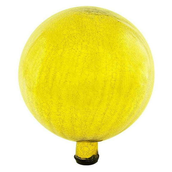 Achla Designs 12 Inch Gazing Glass Globe Sphere Garden Ornament, Lemon Drop