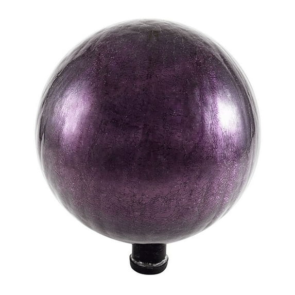 Achla Designs 12 Inch Gazing Glass Globe Sphere Garden Ornament, Plum
