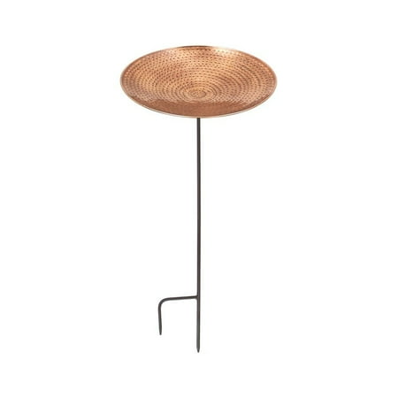Achla Designs 14 In Copper Plated Stainless Steel Birdbath with 36 In Stake