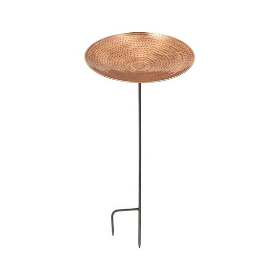 Achla Designs 14 In Copper Plated Stainless Steel Birdbath with 36 In Stake