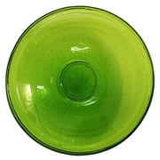 Achla Designs 14 In Crackle Glass Bowl and Birdbath Decoration, Fern Green