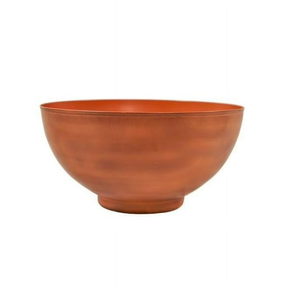 Achla Designs 16" W Round Burnt Sienna Galvanized Steel Bowl Planter, Indoor Outdoor Use