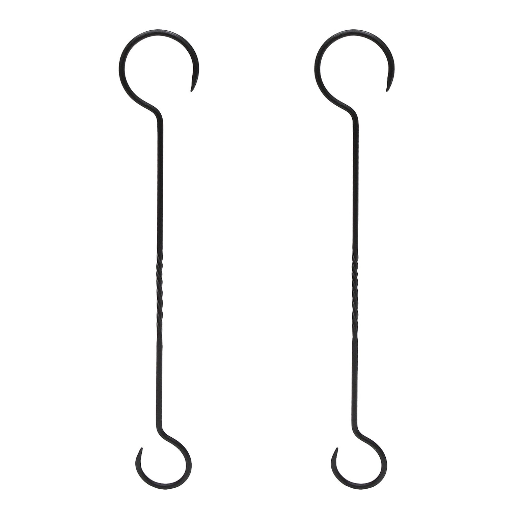 Black Metal 24-Inch Hook Extenders, Set of 2