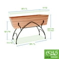 thumbnail image 1 of Achla Designs 35.25"L Rectangular Galvanized Steel Indoor Outdoor Large Flower Box w/Black Wrought Iron Bella Stand Copper Plated, Black Powdercoat, 1 of 5