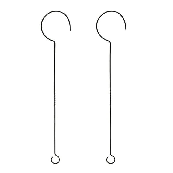 Achla Designs 48" L Black Wrought Iron Hook Extenders w/Twist (Set of 2)